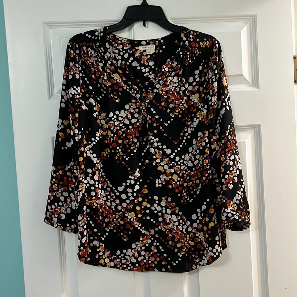 Meadow Rue Anthropologie printed blouse size medium